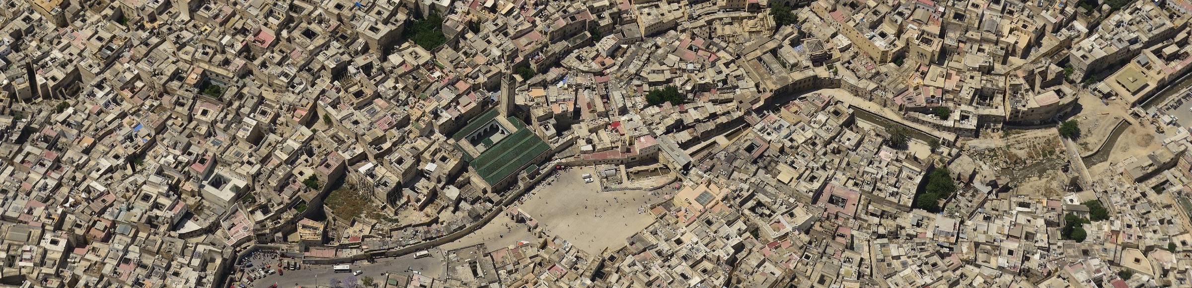 The city center in the downtown area in the district Alte Medina in Fes in Fes-Meknes, Morocco