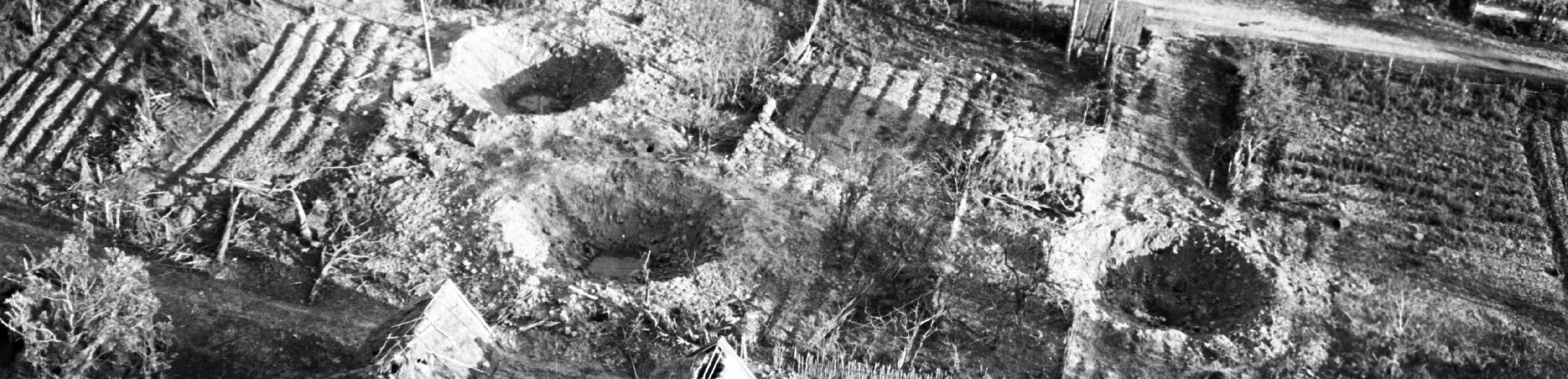 Treffer und Schadensdokumentation von Angriffen der deutschen Luftwaffe in Luhansk in Ukraine