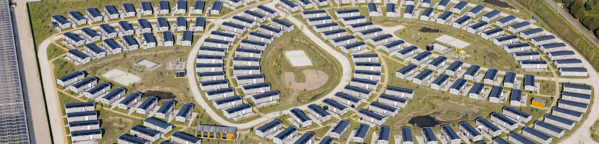 Flüchtlingsheim- und Asylunterkunfts- Gebäude der Siedlung 